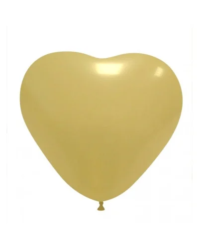 Palloncini cuore pastello in lattice 44cm biodegradabili Balloonia Crema