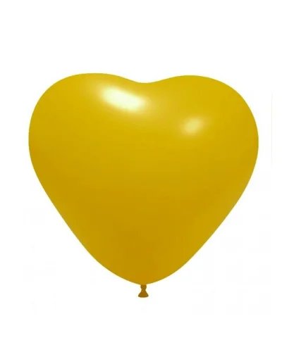 Palloncini cuore pastello in lattice 44cm biodegradabili Balloonia Giallo Scuro