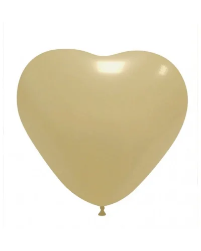 Palloncini cuore pastello in lattice 44cm biodegradabili Balloonia Avorio