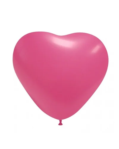 Palloncini cuore pastello in lattice 44cm biodegradabili Balloonia Fuchsia