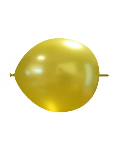 Palloncini Link Lattice 14 cm Metallici Biodegradabili Balloonia Giallo Metallizzato