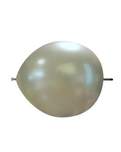 Palloncini Link Lattice 14 cm Metallici Biodegradabili Balloonia Argento