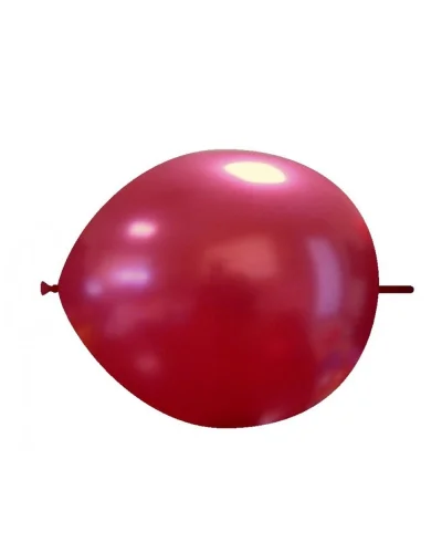 Palloncini Link Lattice 14 cm Metallici Biodegradabili Balloonia Bordeaux Metallizzato