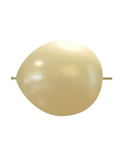 Palloncini Link Lattice 14 cm Metallici Biodegradabili Balloonia Avorio Metallizzato