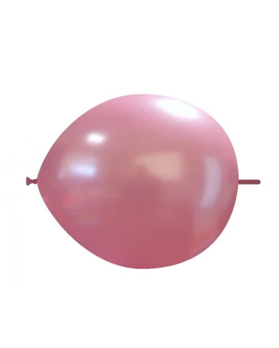 Palloncini Link Lattice 14 cm Metallici Biodegradabili Balloonia Rosa Metallizzato