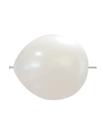 Palloncini Link 29 cm colori metal assortiti in lattice Balloonia Bianco Metallizzato