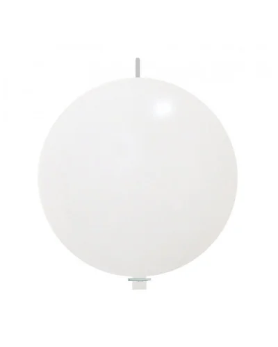 Pallone gigante 80 cm Pastello in lattice resistente | Bianco