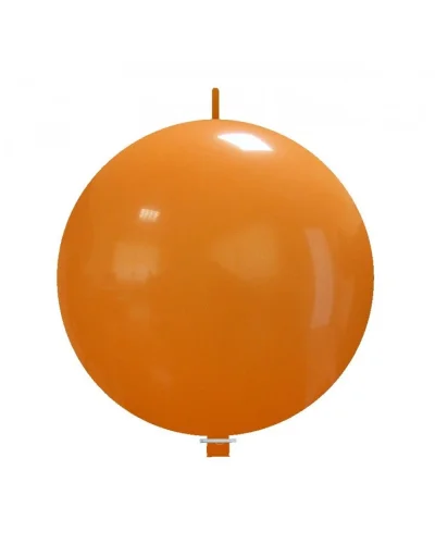 Pallone gigante 80 cm Pastello in lattice resistente | Arancio