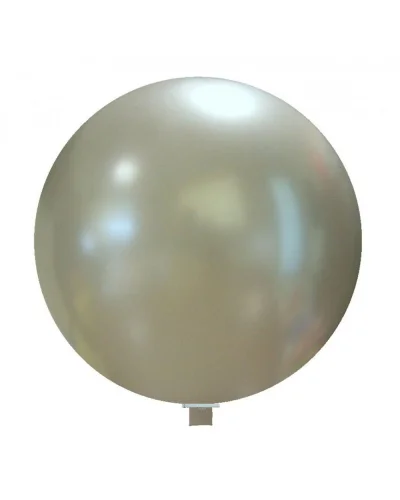 Pallone rotondo 60 cm metallizzato in lattice BallonX multicolor Argento