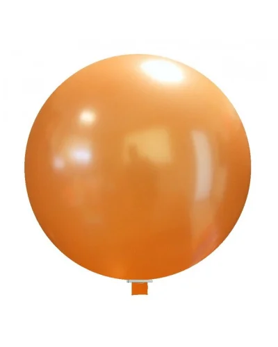 Pallone rotondo 60 cm metallizzato in lattice BallonX multicolor Arancio Metallizzato