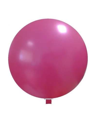 Pallone rotondo 60 cm metallizzato in lattice BallonX multicolor Fuchsia Metallizzato