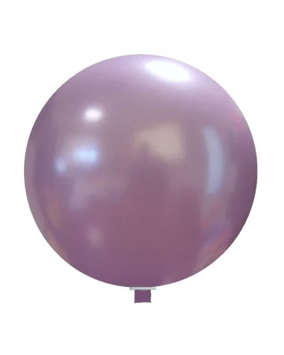 Pallone rotondo 60 cm metallizzato in lattice BallonX multicolor Lavanda Metallizzato