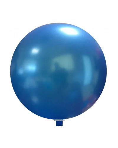 Pallone rotondo 60 cm metallizzato in lattice BallonX multicolor Blu Scuro Metallizzato