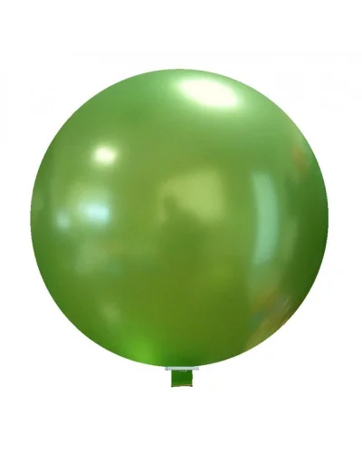 Pallone rotondo 60 cm metallizzato in lattice BallonX multicolor Verde Chiaro Metallizzato