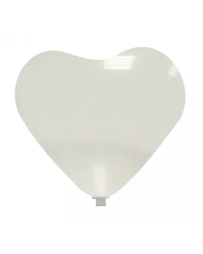 Pallone gigante a cuore rosso 140 cm in lattice Balloonia Trasparente