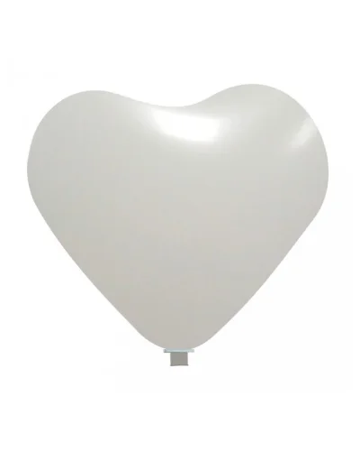 Pallone gigante a cuore rosso 140 cm in lattice Balloonia Bianco