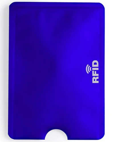 Porta Carte Becam Alluminio 6,2x9 cm Ultraleggero Argento Blu