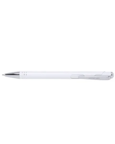 Penna Helmor Antonio Miró, alluminio, dettagli argento 14cm Bianco