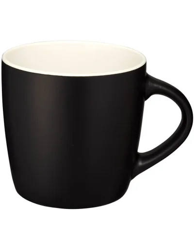 Tazza Riviera in ceramica colorata 340ml by Riviera – opaca, lavabile Nero / Bianco
