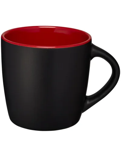 Tazza Riviera in ceramica colorata 340ml by Riviera – opaca, lavabile Rosso / Nero