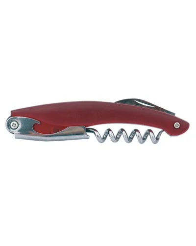 Apribottiglia MAC in acciaio inox con tagliacapsule, 11 cm Rosso
