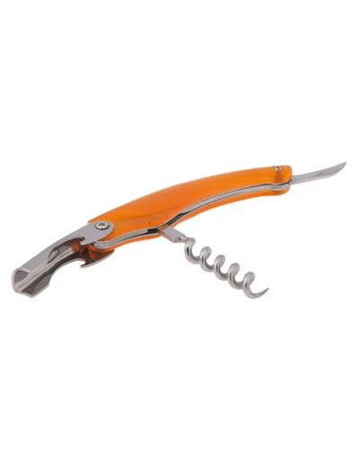 Apribottiglia MAC in acciaio inox con tagliacapsule, 11 cm Arancione