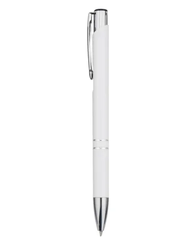 Penna a sfera Moneta alluminio laccato con dettagli cromati 14cm