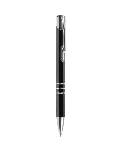 Penna a sfera Chrome alluminio, meccanismo a scatto Unika Grigio scuro