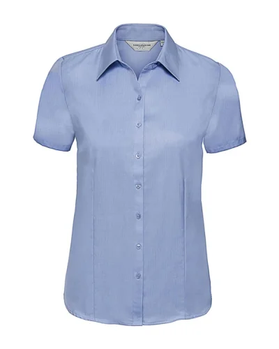 Camicia donna slim, cotone lisca di pesce 130g/m² Light Blue