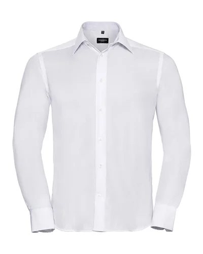 Camicia cotone non-stiro Tailored Fit manica lunga , bianca Bianco