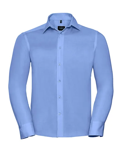 Camicia cotone non-stiro Tailored Fit manica lunga , bianca Bright Sky