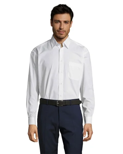 Camicia Baltimore Classic Fit, poliestere cotone 105g Bianco