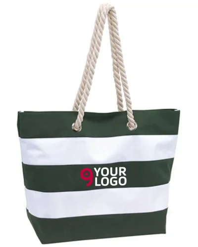 Borsa SYLT righe marine, ampia, corda cotone