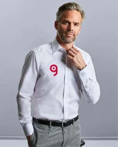 Camicia cotone non-stiro Tailored Fit manica lunga , bianca