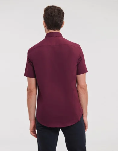 Camicia attillata uomo cotone stretch 140g  maniche corte