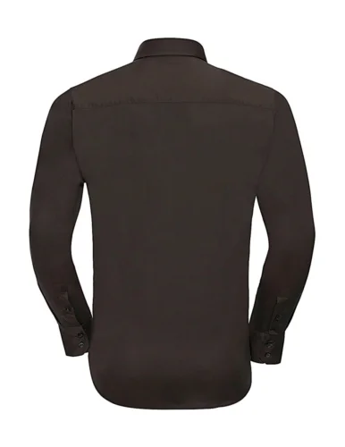 Camicia slim fit stretch cotone 97% elastan uomo maniche lunghe