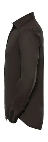 Camicia slim fit stretch cotone 97% elastan uomo maniche lunghe
