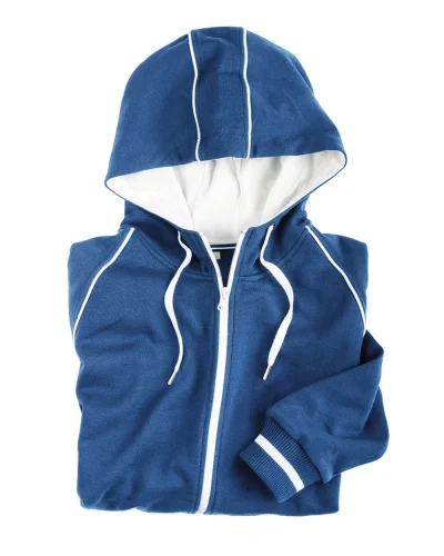 Felpa Enjoy full zip con cappuccio, personalizzabile Royal