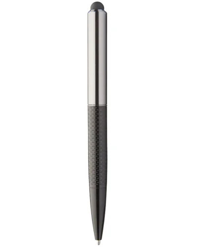 Penna a sfera Marksman nera in metallo con stylus e confezione regalo