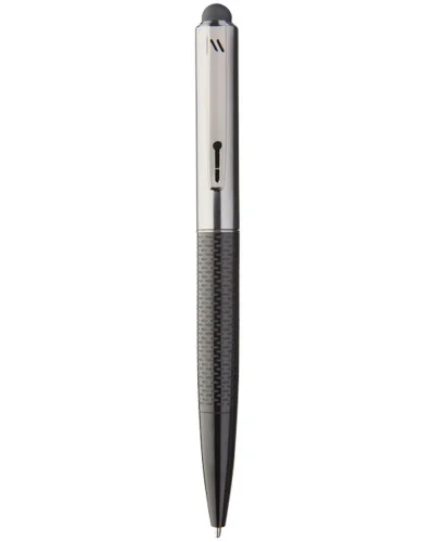 Penna a sfera Marksman nera in metallo con stylus e confezione regalo
