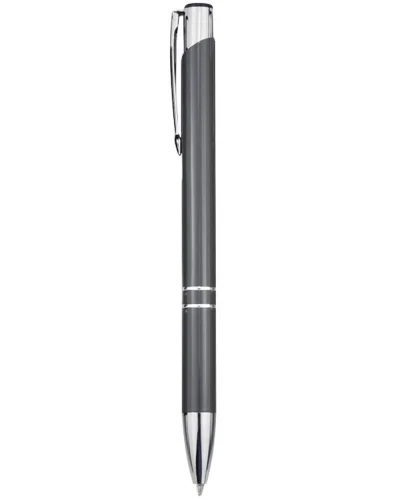 Penna a sfera Moneta alluminio laccato con dettagli cromati 14cm