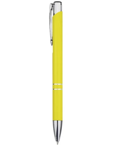 Penna a sfera Moneta alluminio laccato con dettagli cromati 14cm
