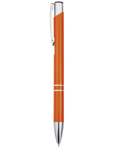 Penna a sfera Moneta alluminio laccato con dettagli cromati 14cm