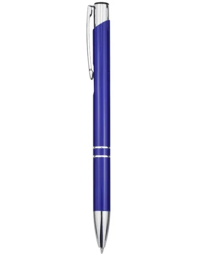Penna a sfera Moneta alluminio laccato con dettagli cromati 14cm