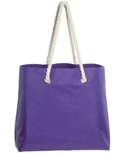 Borsa multiuso CAPRI mare, richiudibile, manici in corda Violetto