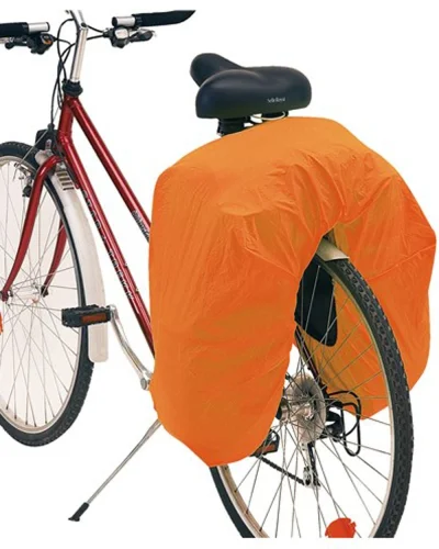 Set borse bici BIKE nere, riflettenti, antipioggia e zaino, poliestere