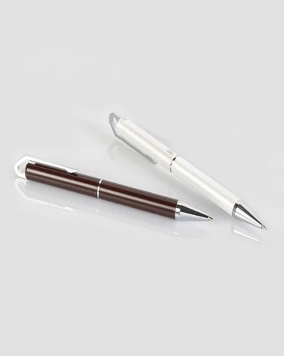 HOOK Penna a sfera bronzo lucido, meccanismo rotazione, blu
