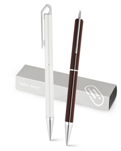 HOOK Penna a sfera bronzo lucido, meccanismo rotazione, blu