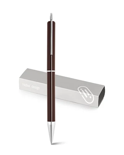 HOOK Penna a sfera bronzo lucido, meccanismo rotazione, blu