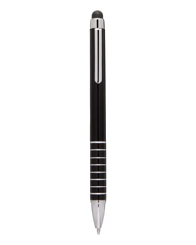 Mini penna a sfera touch, plastica metallo, refill nero Nero